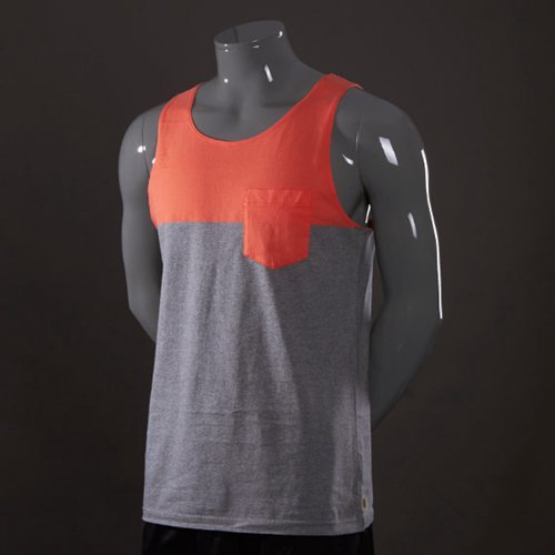 Vans Burke Tank Living Coral-Concrete Heather for Men